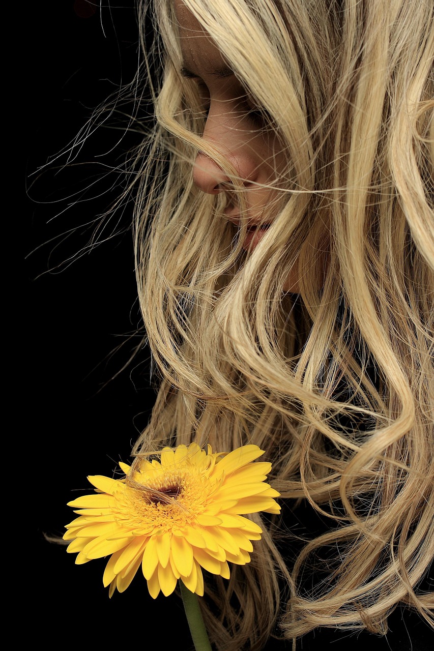 woman, model, portrait, yellow flower, blonde, beauty, young woman, woman, woman, woman, woman, woman